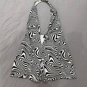 SHEIN Black and White Swirl Bodysuit